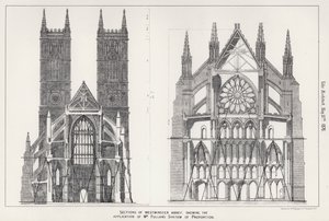 Sections of Westminster Abbey, Showing the Application of Mr Pullan