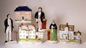 Selection of Titled Staffordshire Figures: Stanfield Hall; Potash Farm; Palmer