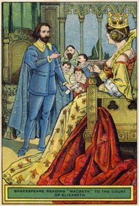 Shakespeare Reading Macbeth to the Court of Elizabeth by English School