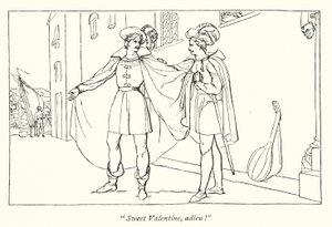Two Gentlemen Of Verona; The parting of Valentine and Proteus by English School