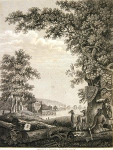 Ship builders in the New Forest, engraved by C.Sheringham for Percival Lewis by English School