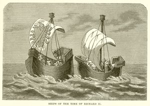Ship of the Time of Richard II by English School
