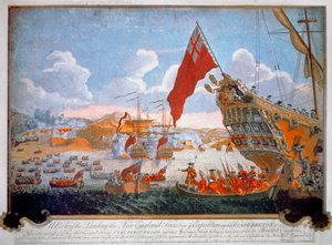 Siege of the French Fortress of Louisbourg in 1745 by British Vessels and New England Colonials