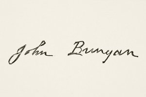 Signature of John Bunyan, from The National and Domestic History of England by William Hickman Smith Aubrey, Published London, c.1890 by English School