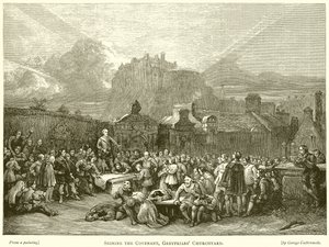 Signing the Covenant, Greyfriars Churchyard by English School