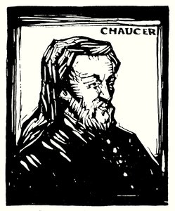 Silhouette Portrait, Geoffrey Chaucer by English School