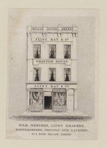 Flint Ray & Co Silk Mercer, trade card by English School