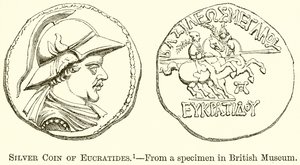 Silver Coin of Eucratides by English School