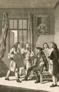 Sir Christopher Wren Presenting to King Charles II His Plan for Rebuilding London by English School