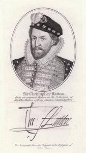 Sir Christopher Hatton, Lord Chancellor of England and favourite of Queen Elizabeth I by English School