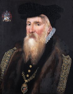 Sir Gilbert Dethick, Garter King of Arms by English School