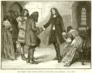 Sir Harry Vane Taking Leave of His Wife and Friends by English School