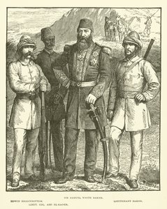 Sir Samuel White Baker, Edwin Higginbottom, Lieutenant Baker, Lieut Col Abd El-Kader by English School