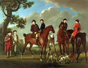 Sir Thomas Gascoigne and Sir Walter Vavasour with the Priest, the Vicar and Hunt Servants