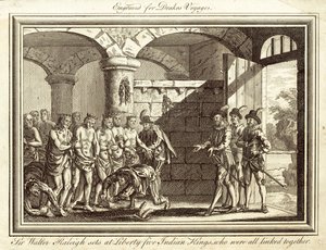 Sir Walter Raleigh Sets at Liberty Five Indian Kings by English School