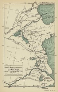 Sketch Map, Exhibiting the Variations of the Two Great Rivers of China within the Period of History by English School