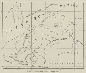 Sketch Map of the Chitral Campaign by English School