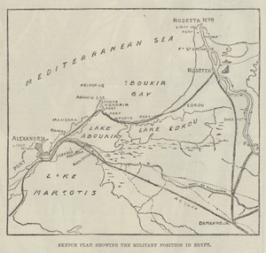 Sketch Plan showing the Military Position in Egypt by English School