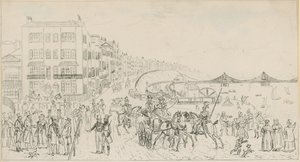 Sketch of the Seafront at Brighton by English School