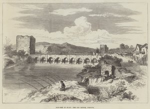 Sketches in Spain, the Old Bridge, Cordova by English School