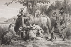 Smith rescued by Pocahontas, from 