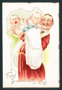 Smoking Man trying to pacify babies by English School