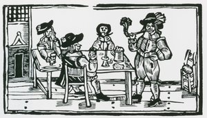 Smoking and Drinking in a Tavern by English School