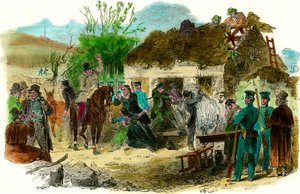 Social Conditions in Ireland in 1848: Expulsion of Peasants (illustration)