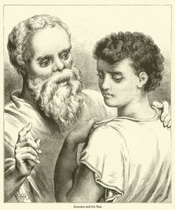 Socrates and His Son by English School