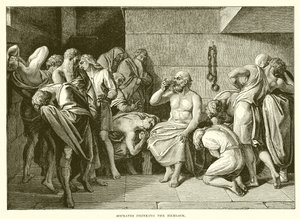 Socrates Drinking the Hemlock by English School