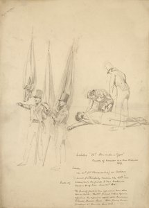 Soldiers of Waterloo by English School