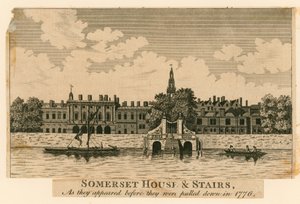 Somerset House and stairs as they appeared before they were pulled down in 1776 by English School
