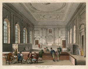 South Sea House, London, divided hall by English School