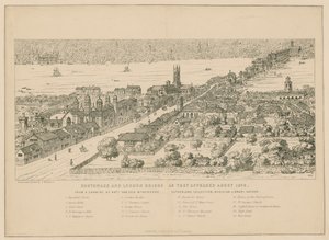 Southwark and London Bridge as They Appeared About 1546 by English School