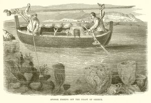 Sponge Fishing off the Coast of Greece by English School