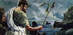 St Columba came to Loch Ness and saw a man who had been injured by a great aquatic monster