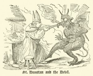 St Dunstan and the Devil by English School