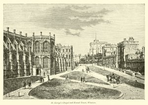 St Georges Chapel and Round Tower, Windsor by English School