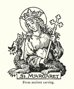 St Margaret, from ancient carving by English School