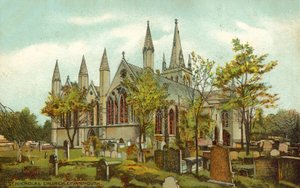 St Nicholas Church, Great Yarmouth (colour litho) by English School