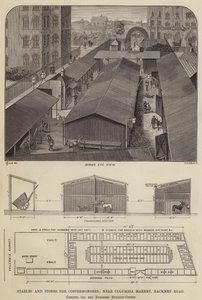 Stables and Stores for Costermongers, near Columbia Market, Hackney Road, erected for the Baroness Burdett-Coutts by English School