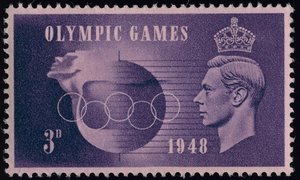 Stamp commemorating the 1948 London Olympics