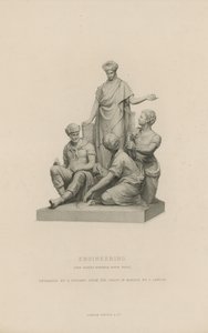 Statue Depicting Engineering which Adorns the Albert Memorial by English School