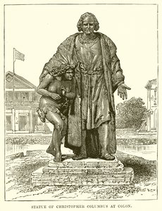 Statue of Christopher Columbus at Colon by English School