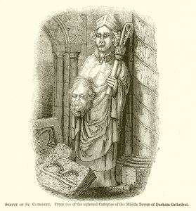 Statue of St. Cuthbert by English School