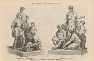 Statues Depicting Commerce and Engineering by English School