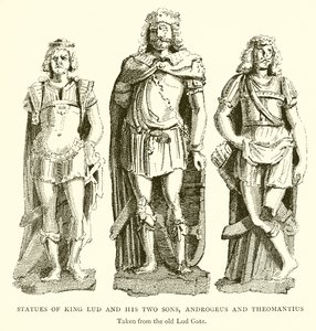Statues of King Lud and his Two Sons, Androgeus and Theomantius by English School