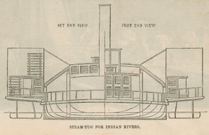 Steam Tug for Indian Rivers by English School