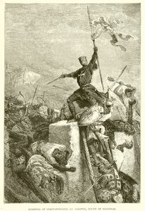 Storming of Constantinople by Baldwin, Count of Flanders by English School