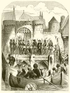 Strafford at the Traitors Gate of the Tower Going to His Trial by English School
